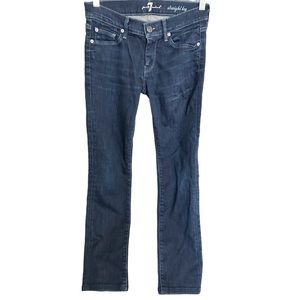 7 For All Mankind Jeans Straight Leg Womens 26 Dark Wash Denim 28” inseam